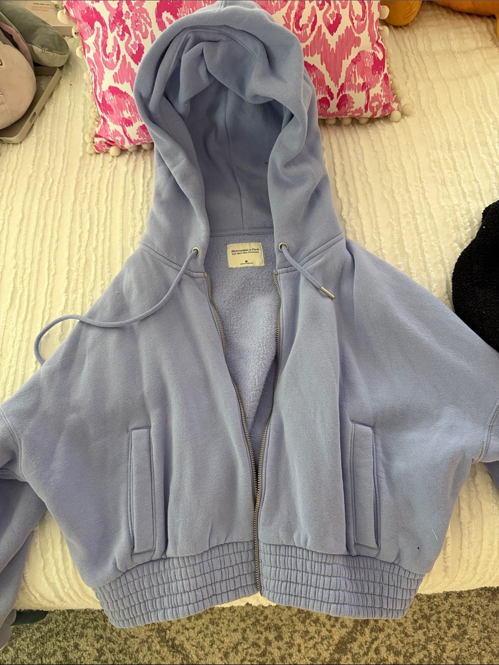 Abercrombie & Fitch Lavender Zip-Up Hooded Jacket